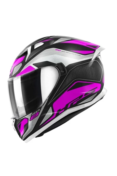 Givi Gıvı 50.8 Brave Lady Mat Siyah-gri-pembe Kask - 1