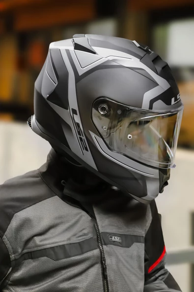 LS2 STORM 2 FASTER MAT TITANIUM KASK - Resim 5