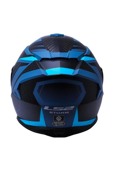 LS2 Storm 2 Racer Full Face Motosiklet Kaskı Şeffaf Gökkuşağı Vizörlü - Resim 3