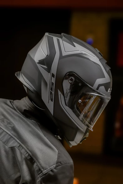 LS2 STORM 2 FASTER MAT TITANIUM KASK ürün görseli 1