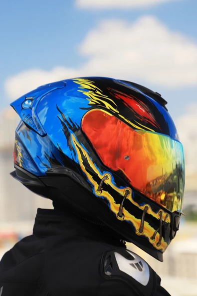 Nexx Y.100R NIGHT RIDER SKY MAVİ KASK