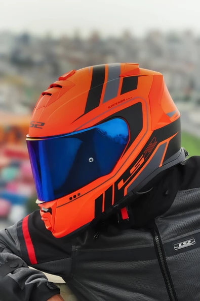 LS2 STORM 2 FIST MAT TURUNCU-SİYAH KASK ürün görseli 1