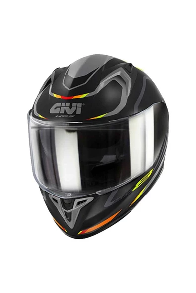 Givi 50.8 Mach1 Mat Siyah-gri-kırmızı Kask