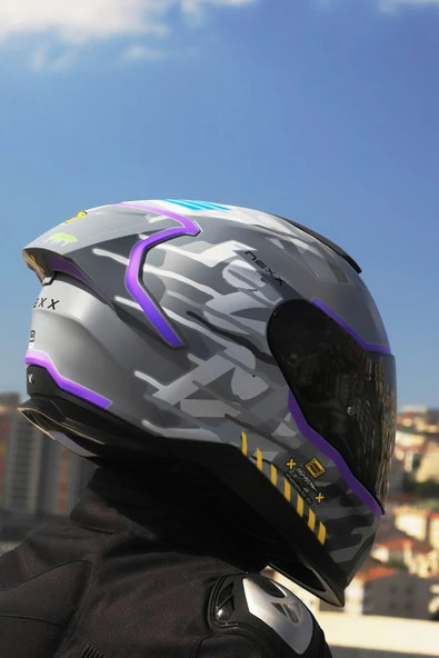 Nexx Y.100R URBANGRAM MAT NARDO GRİ KASK - Resim 4