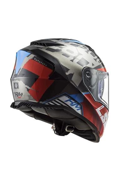 LS2 Storm Sprınter Kapalı Kask Siyah-kırmızı-tıtanıum - Resim 2