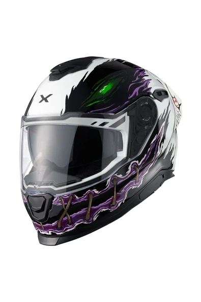 Nexx Y.100r Nıght Rıder Beyaz Kask - Resim 2