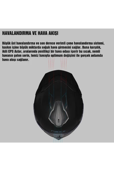 Nexx Y.100r Baron Kapalı Motosiklet Kaskı - 3