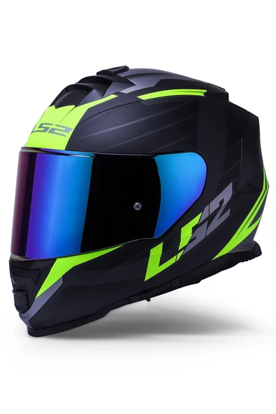 LS2 Storm 2 Nerve Mat Siyah-neon Sarı Kask - 2