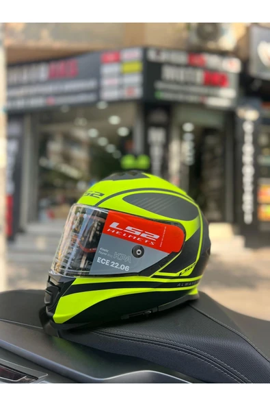 LS2 Storm 2 Dodger Mat Siyah-Neon Sarı Full Face Motosiklet Kask - 3