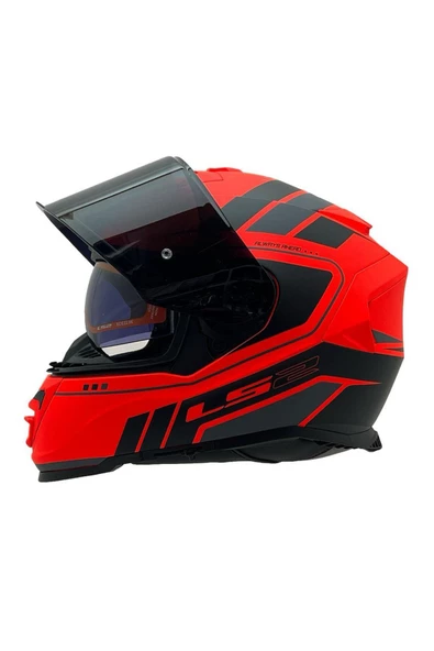 LS2 STORM 2 FIST MAT TURUNCU-SİYAH KASK SİYAH CAM - 4