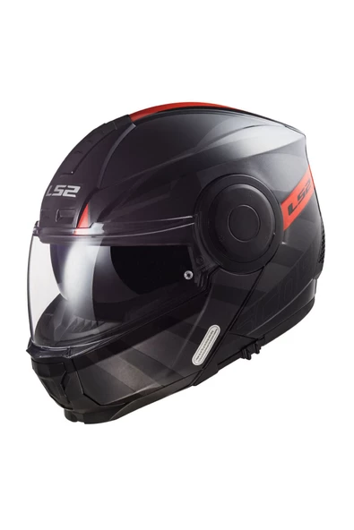 LS2 Scope Hamr Mat Siyah-kırmızı Kask