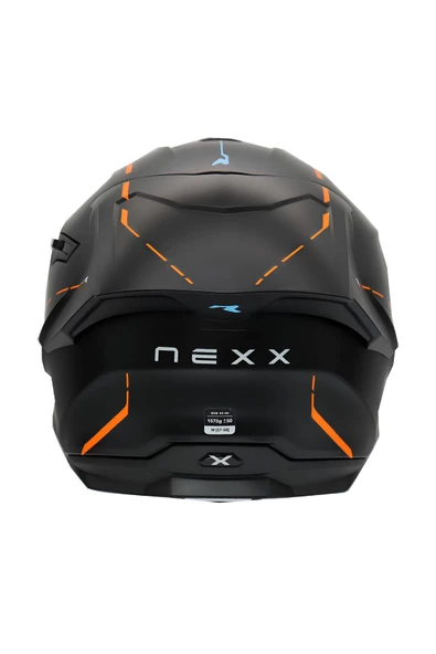 Nexx Y.100R REACT KAPALI MOTOSİKLET KASKI MAT SİYAH-TURUNCU - 2