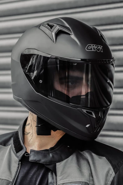Givi 50.8 Mat Siyah Kask ( Siyah Şeffaf Cam )