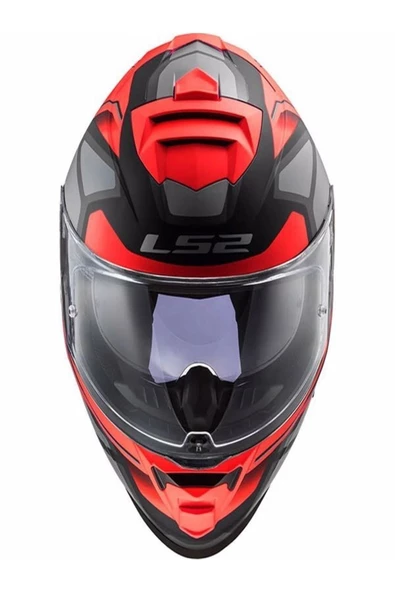 LS2 Storm Faster Mat Kırmızı-tıtanıum Motosiklet Kaskı - 2