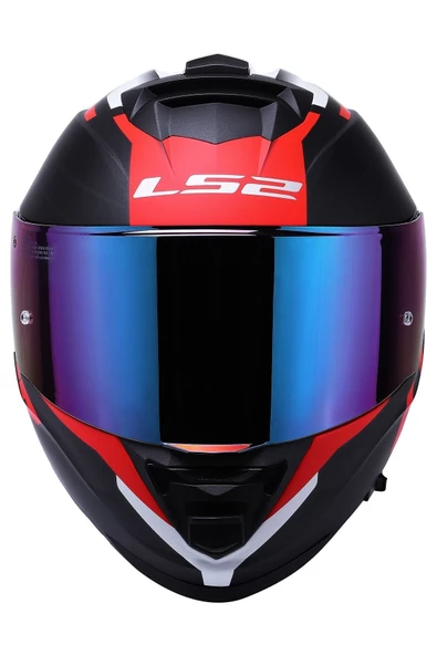 LS2 Storm 2 Nerve Mat Siyah-kırmızı Kask - Resim 4
