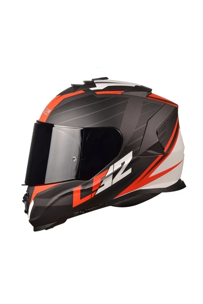 LS2 Storm 2 Nerve Mat Siyah-kırmızı Kask (siyah Camlı )