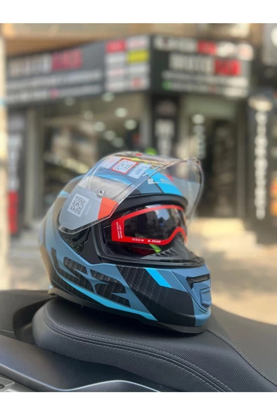 LS2 Storm 2 Racer Mat Mavi Full Face Kask - 3
