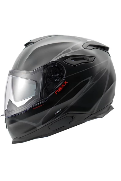 Nexx Y.100 B-sıde Mat Siyah-gri Kask