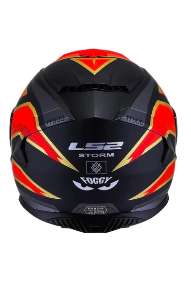 LS2 Storm 2 Foggy Full Face Motosiklet Kaskı Şeffaf Siyah Vizörlü - 5
