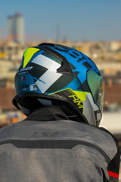 LS2 STORM 2 SPRINTER MAT SİYAH-GRİ-COBALT KASK - Resim 7