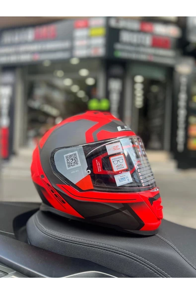 LS2 Storm 2 Faster Kırmızı-Siyah Full Face Motosiklet Kask - 1