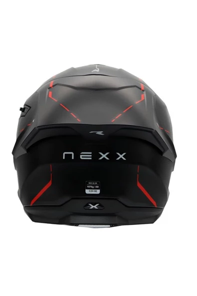 Nexx Y.100R REACT MAT SİYAH-KIRMIZI KASK L - 2