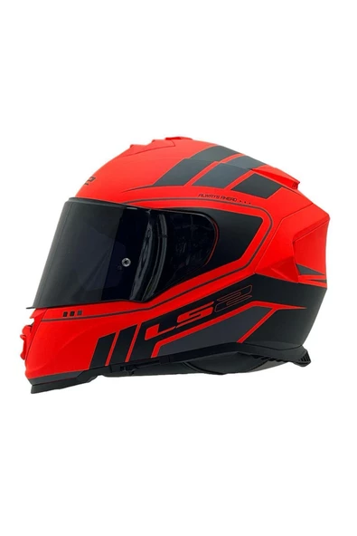 LS2 STORM 2 FIST MAT TURUNCU-SİYAH KASK SİYAH CAM - 3