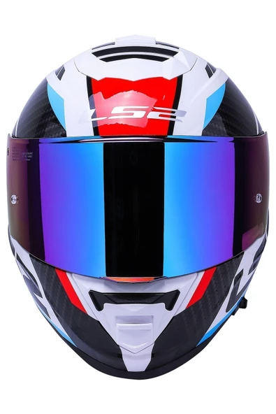 LS2 Storm 2 Racer Mavi-kırmızı Kask - Resim 4