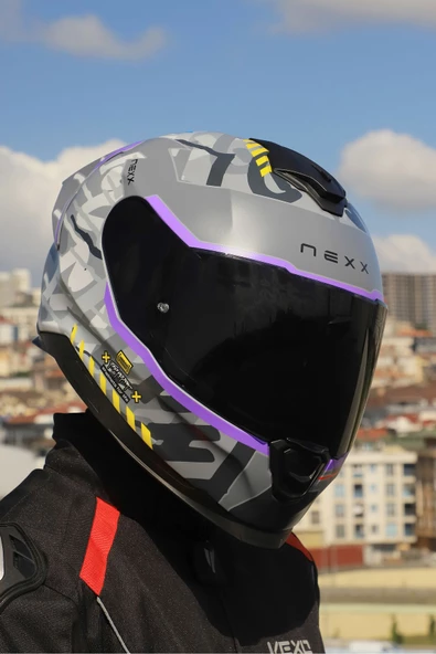 Nexx Y.100R URBANGRAM MAT NARDO GRİ KASK - Resim 5