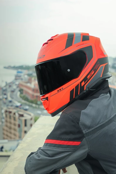 LS2 STORM 2 FIST MAT TURUNCU-SİYAH KASK ürün görseli