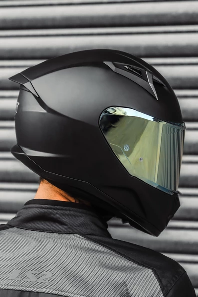 Givi 50.8 Mat Siyah Kask ( Sarı Şeffaf Cam ) - Resim 5