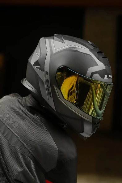 LS2 STORM 2 FASTER MAT TITANIUM KASK ürün görseli