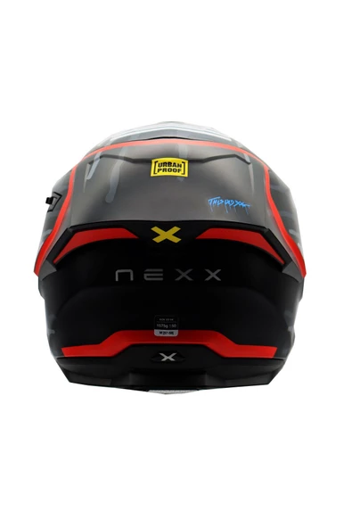 Nexx Y.100R URBANGRAM KAPALI MOTOSİKLET KASKI MAT SİYAH-KIRMIZI - 2