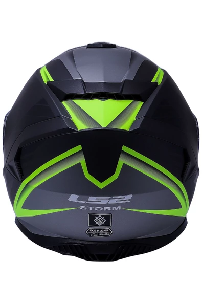 LS2 Storm 2 Nerve Mat Siyah-neon Sarı Kask - 5