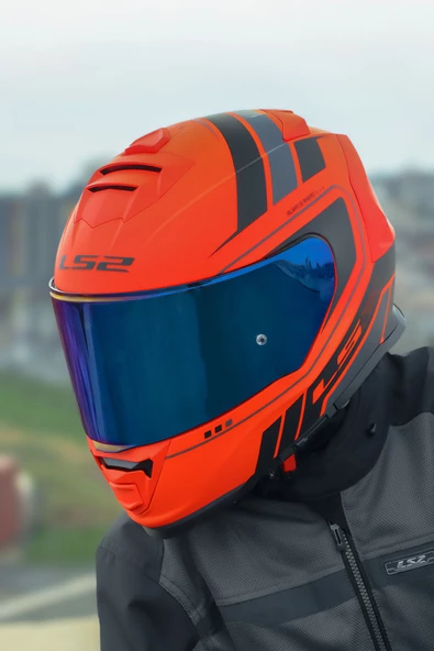 LS2 STORM 2 FIST MAT TURUNCU-SİYAH KASK - Resim 6