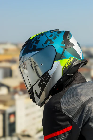 LS2 STORM 2 SPRINTER MAT SİYAH-GRİ-COBALT KASK - Resim 7