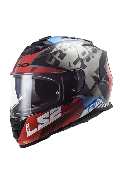 LS2 Storm Sprınter Kapalı Kask Siyah-kırmızı-tıtanıum ürün görseli 1