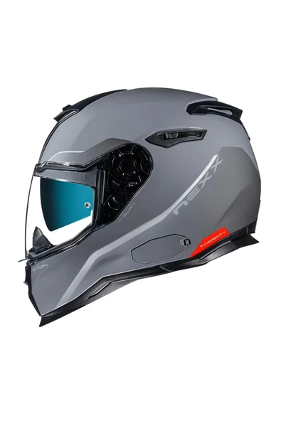 Nexx Sx.100 Skyway Mat Gri Kırmızı Motorcu Kaskı ürün görseli