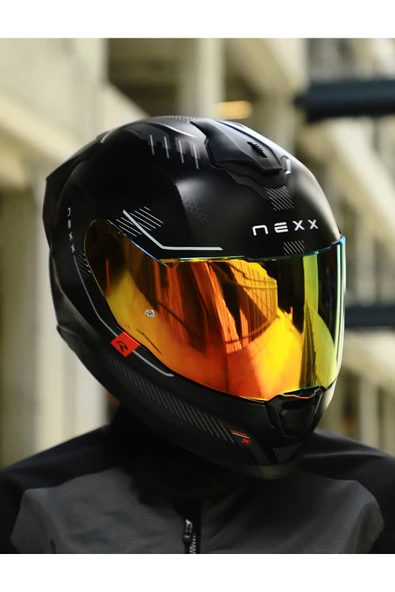 Nexx Y.100R BARON MAT SİYAH KASK - 1