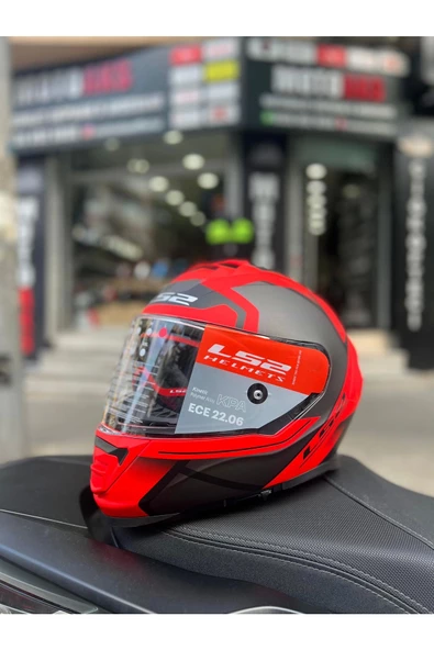 LS2 Storm 2 Faster Kırmızı-Siyah Full Face Motosiklet Kask - 3