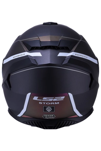 LS2 Storm Velvet Mat Siyah-gökkuşağı Kask - 5