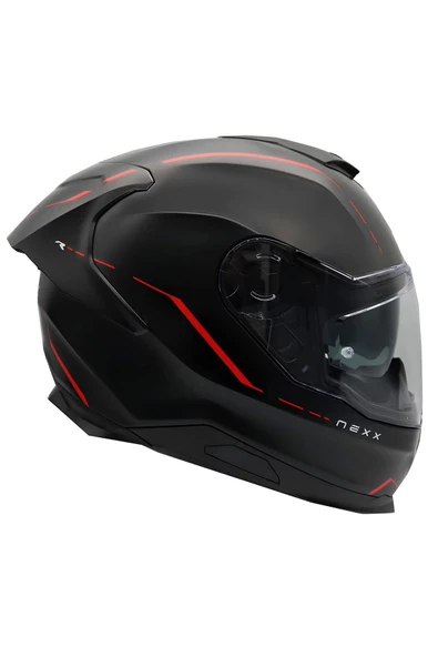 Nexx Y.100r React Mat Siyah-kırmızı Kask - 3