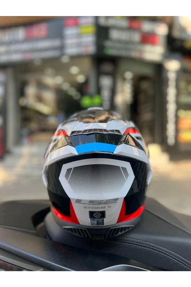 LS2 Storm 2 Mavi Kırmızı Full Face Kask - 5