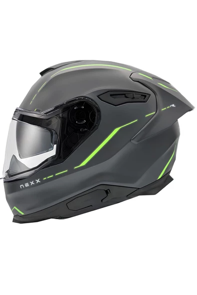 Nexx Y.100r React Mat Gri-yeşil Kask