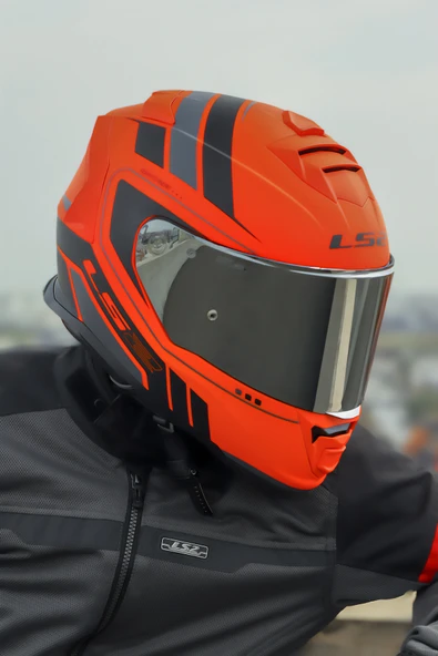 LS2 STORM 2 FIST MAT TURUNCU-SİYAH KASK - Resim 7