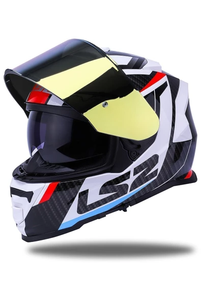 LS2 Storm 2 Racer Mavi-kırmızı Kask - 3