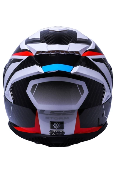 LS2 Storm 2 Racer Mavi-kırmızı Kask - Resim 5