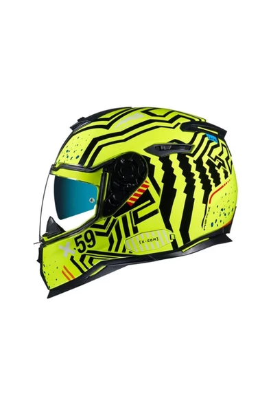 Nexx Sx.100 Enıgma Kapalı Kask Neon Sarı-siyah 2x-large