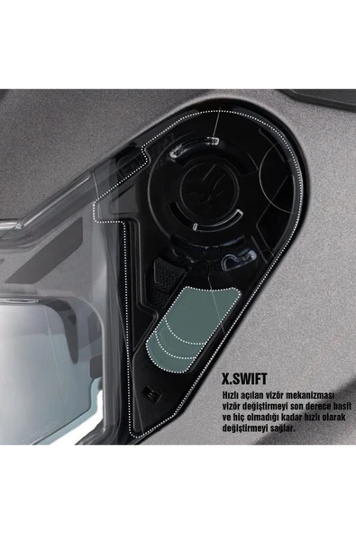 Nexx Y.100 Mat Tıtanıum Kask - Resim 7