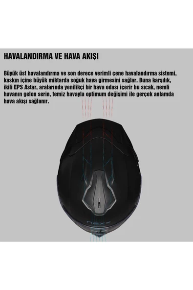 Nexx Y.100r Baron Kapalı Motosiklet Kaskı - 5